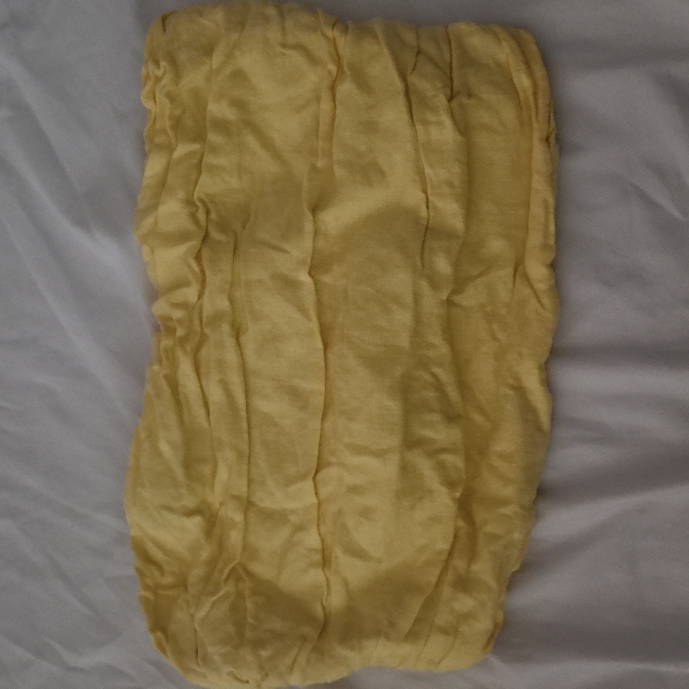 A New Day Small Yellow strapless top with side zipper
